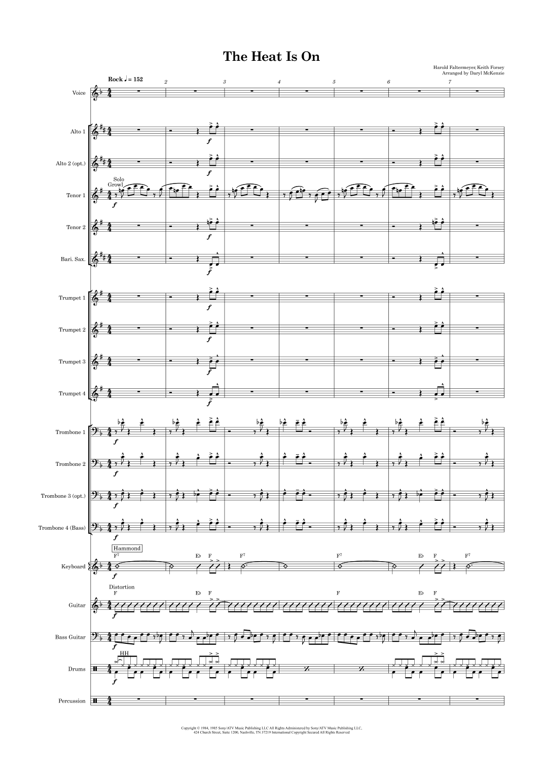 The Heat Is On (arr. Daryl McKenzie)