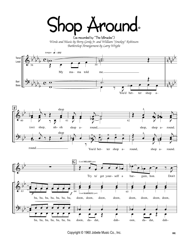 Shop Around (arr. Larry Wright)
