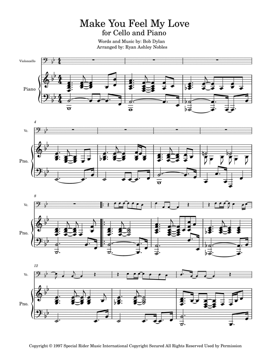 Make You Feel My Love (arr. Ryan Nobles)