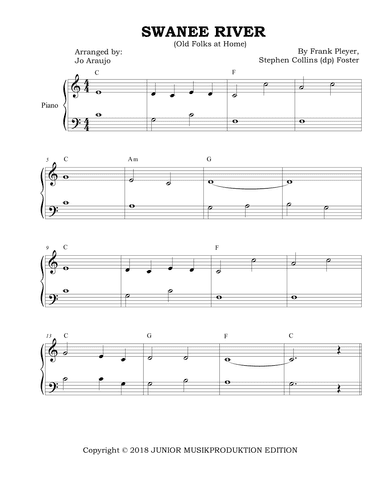 SWANEE RIVER (Old Folks at Home) (arr. Jo Araujo)