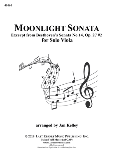 Moonlight Sonata - for Solo Viola (arr. Jan Kelley)