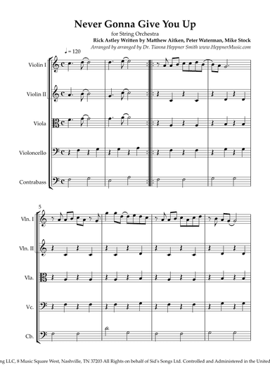 Never Gonna Give You Up (arr. Dr. Tianna Heppner Smith)