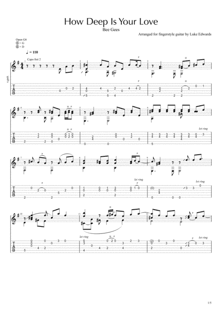How Deep Is Your Love  from the Motion Picture SATURDAY NIGHT FEVER (arr. Luke Edwards)