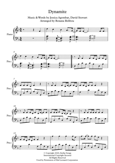 Dynamite (arr. Roxana Belibou)