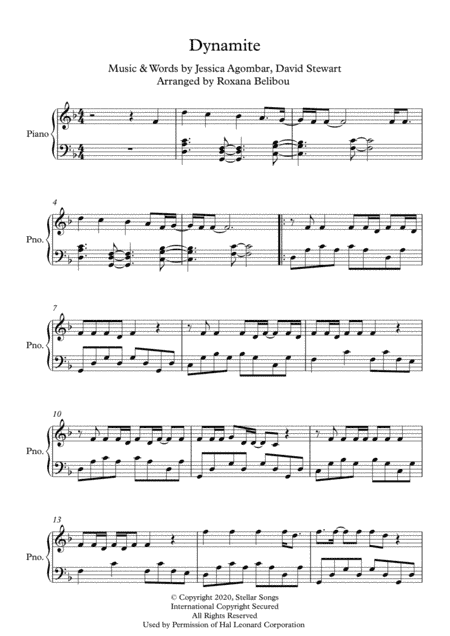 Dynamite (arr. Roxana Belibou)