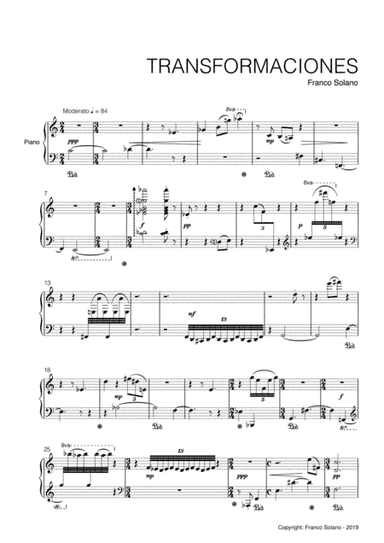 Transformations for piano