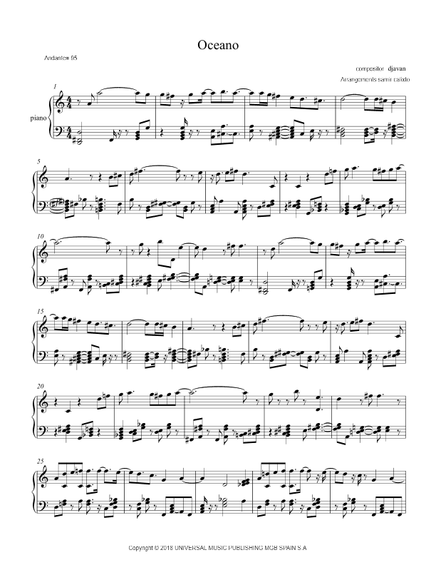 Oceano (arr. samir calixto)