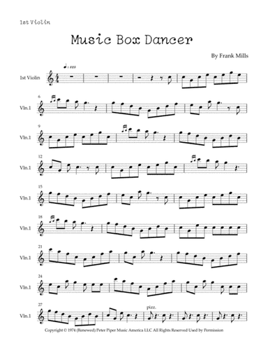 Music Box Dancer (arr. The Violin Place)