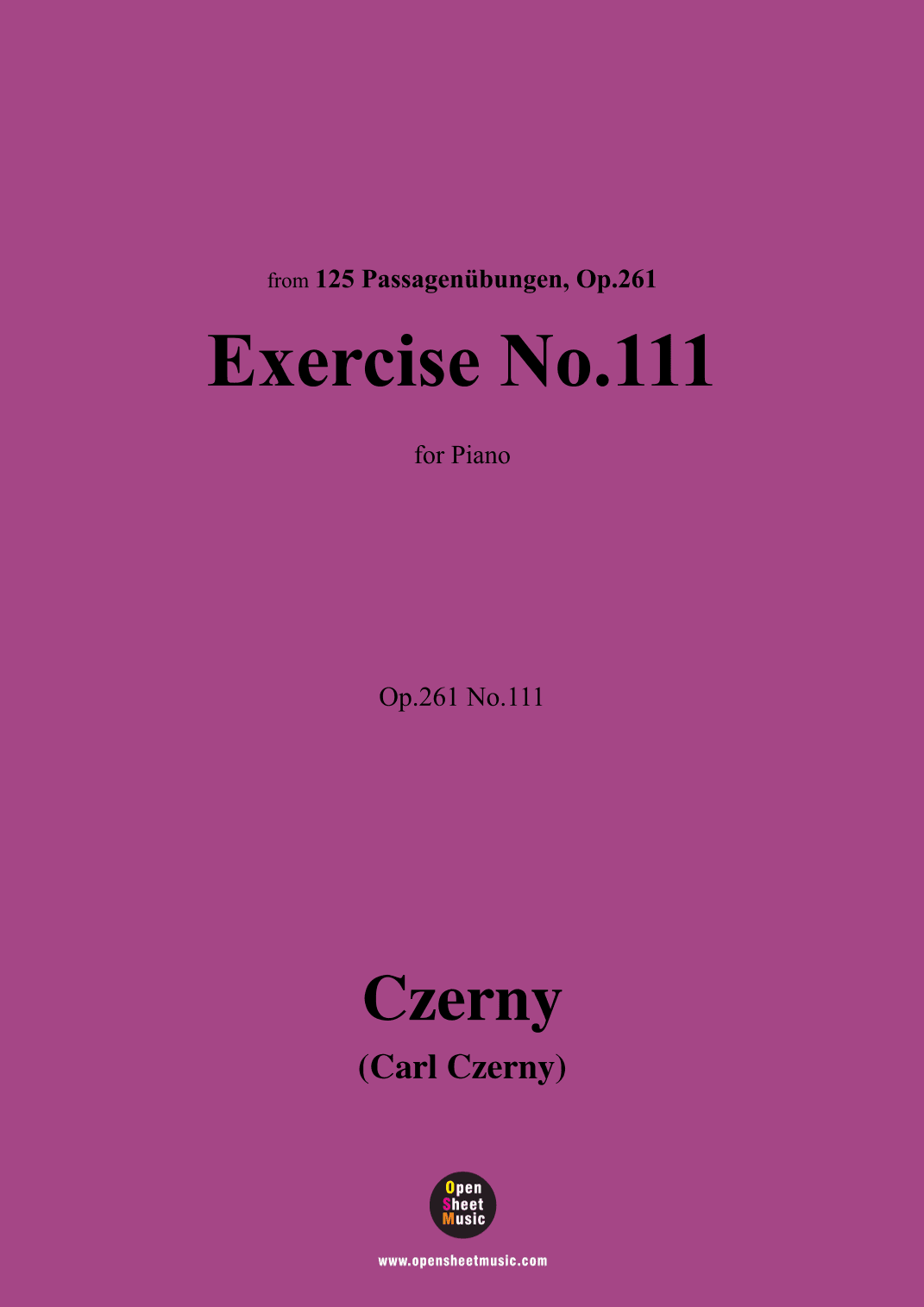 C. Czerny-Exercise No.111,Op.261 No.111 (arr. OSM Press)