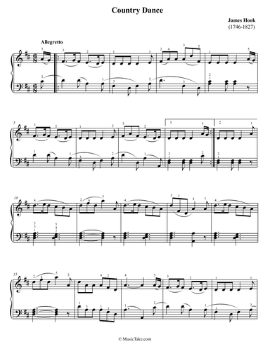 Hook Country Dance in D Major (arr. Ben Choupak)