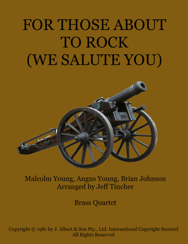 For Those About To Rock (we Salute You) (arr. Jeff Tincher)