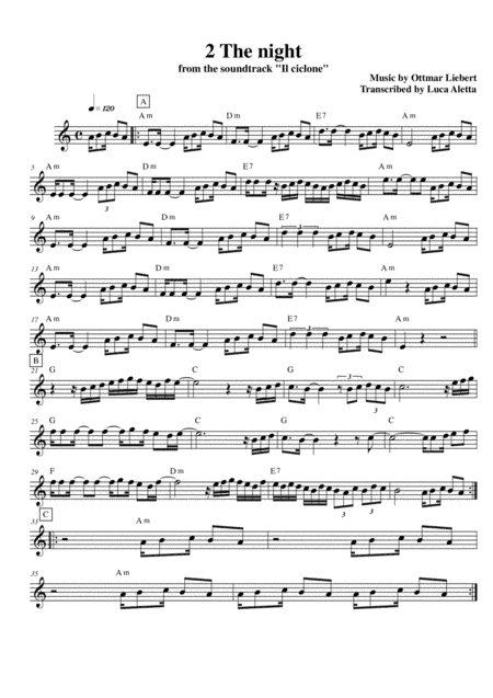 2 The Night (arr. Luca Aletta)