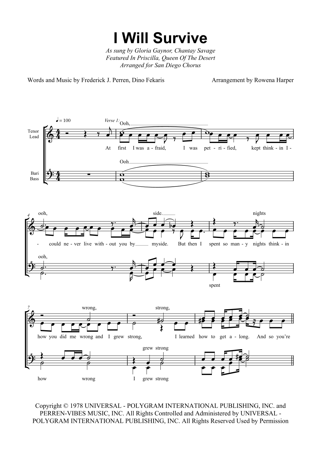 I Will Survive (arr. Rowena Harper)