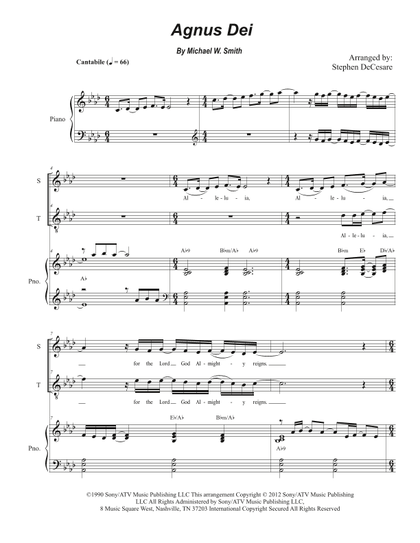 Agnus Dei (arr. Stephen DeCesare)