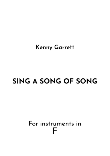 Sing A Song Of Song (arr. Jireh J.)