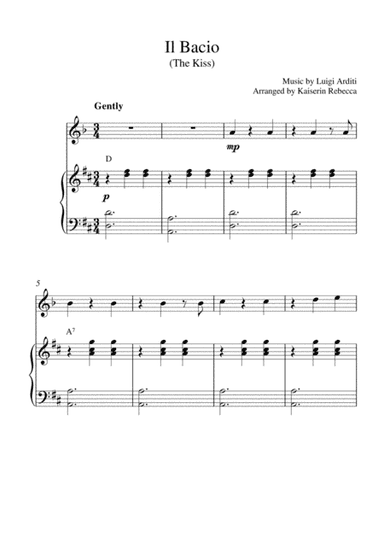 Il Bacio (The Kiss) (arr. Kaiserin Rebecca)