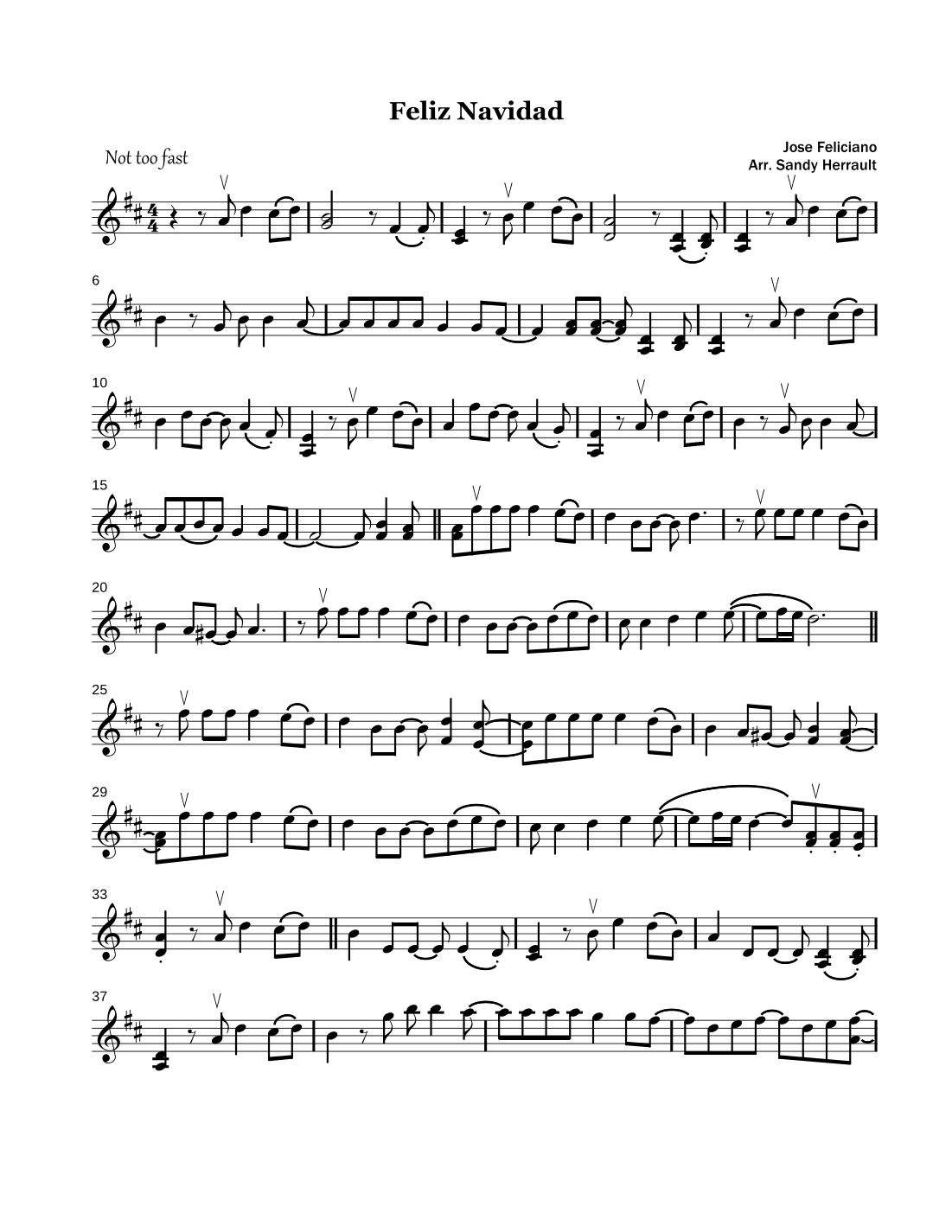 Feliz Navidad (arr. Sandy Herrault)