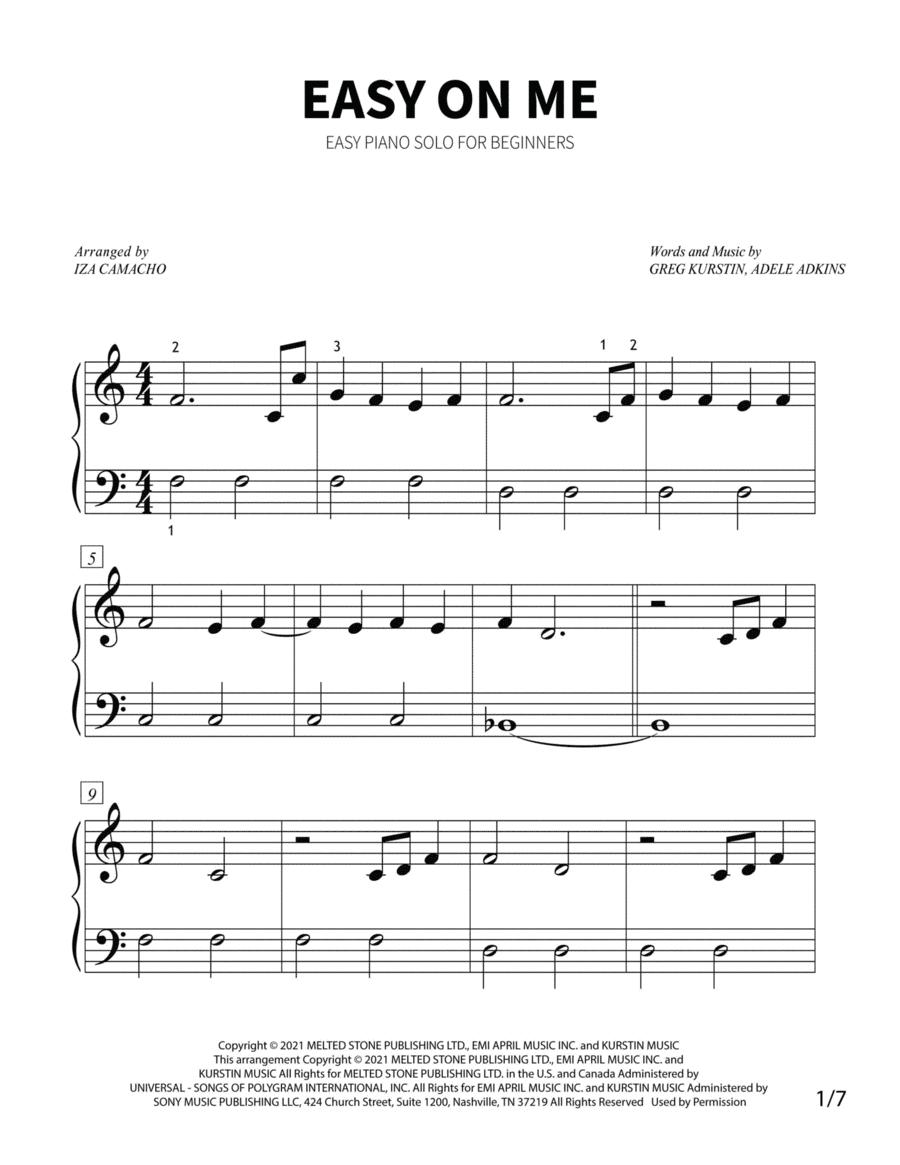 Easy On Me (arr. Iza Camacho F.)