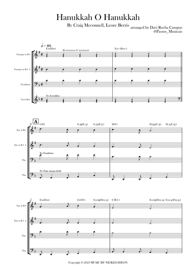 Hanukkah O Hanukkah (arr. Davi Rocha Campos)