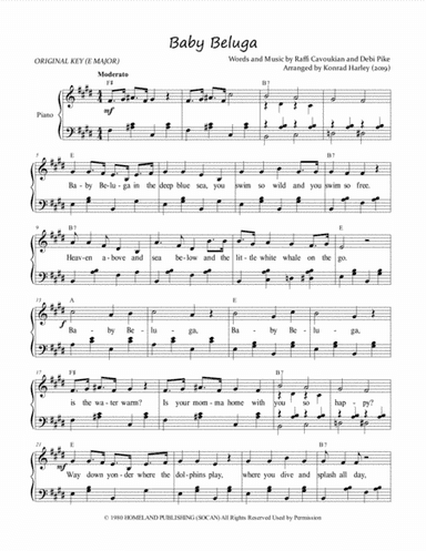 Baby Beluga (arr. Konrad Harley)