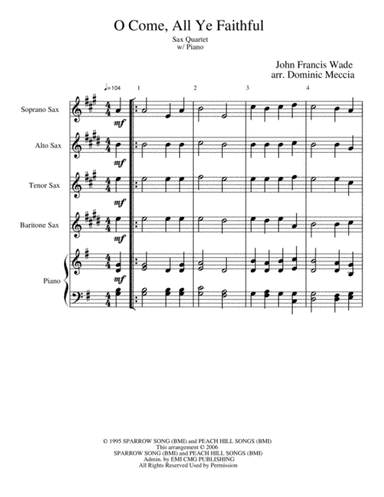 O Come All Ye Faithful (arr. Dominic Meccia)