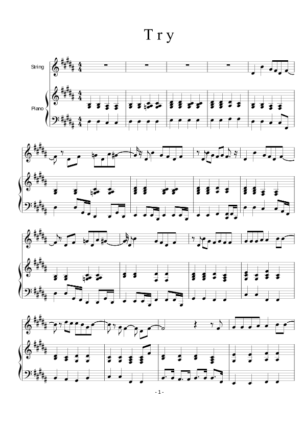 Try (arr. Asher Monroe)