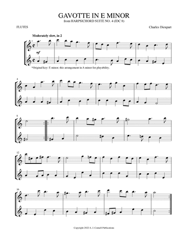 Gavotte in E Minor (from Harpsichord Suite No. 4) (arr. Mark Phillips)