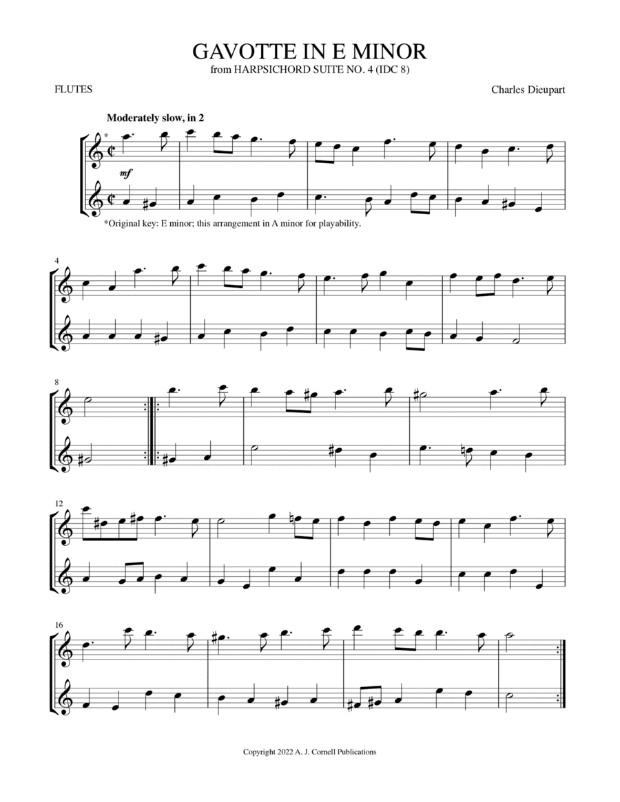 Gavotte in E Minor (from Harpsichord Suite No. 4) (arr. Mark Phillips)