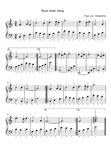 Skye Boat Song in C (arr. Harpoline)