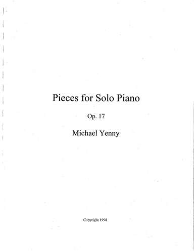 8 Pieces for Piano, op. 17