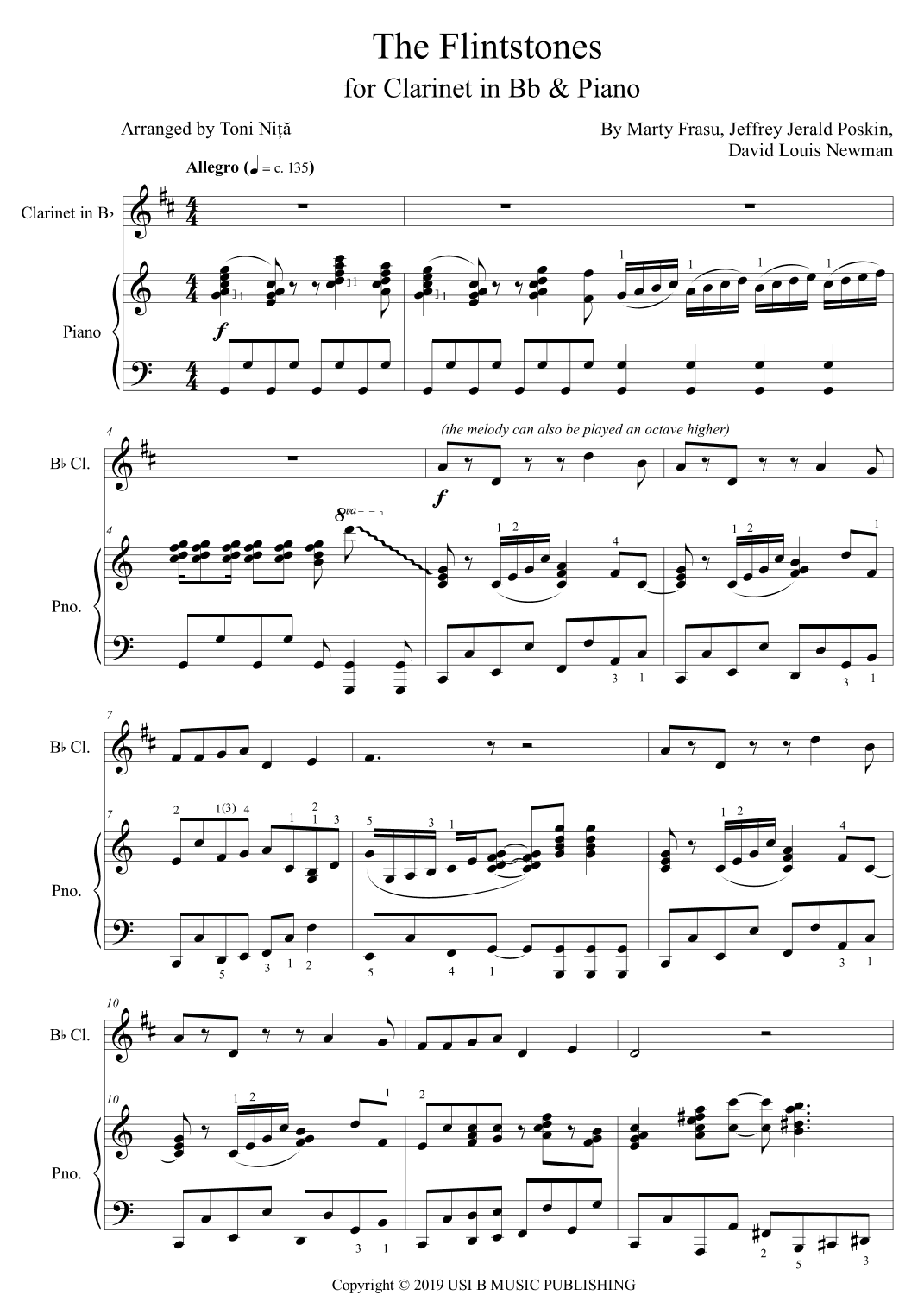 The Flintstones (arr. Toni Nita)