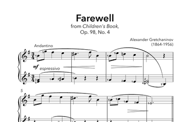 Farewell, Op. 98 No. 4 (arr. Sidewalk Labs)