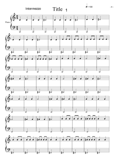 intermezzo 1