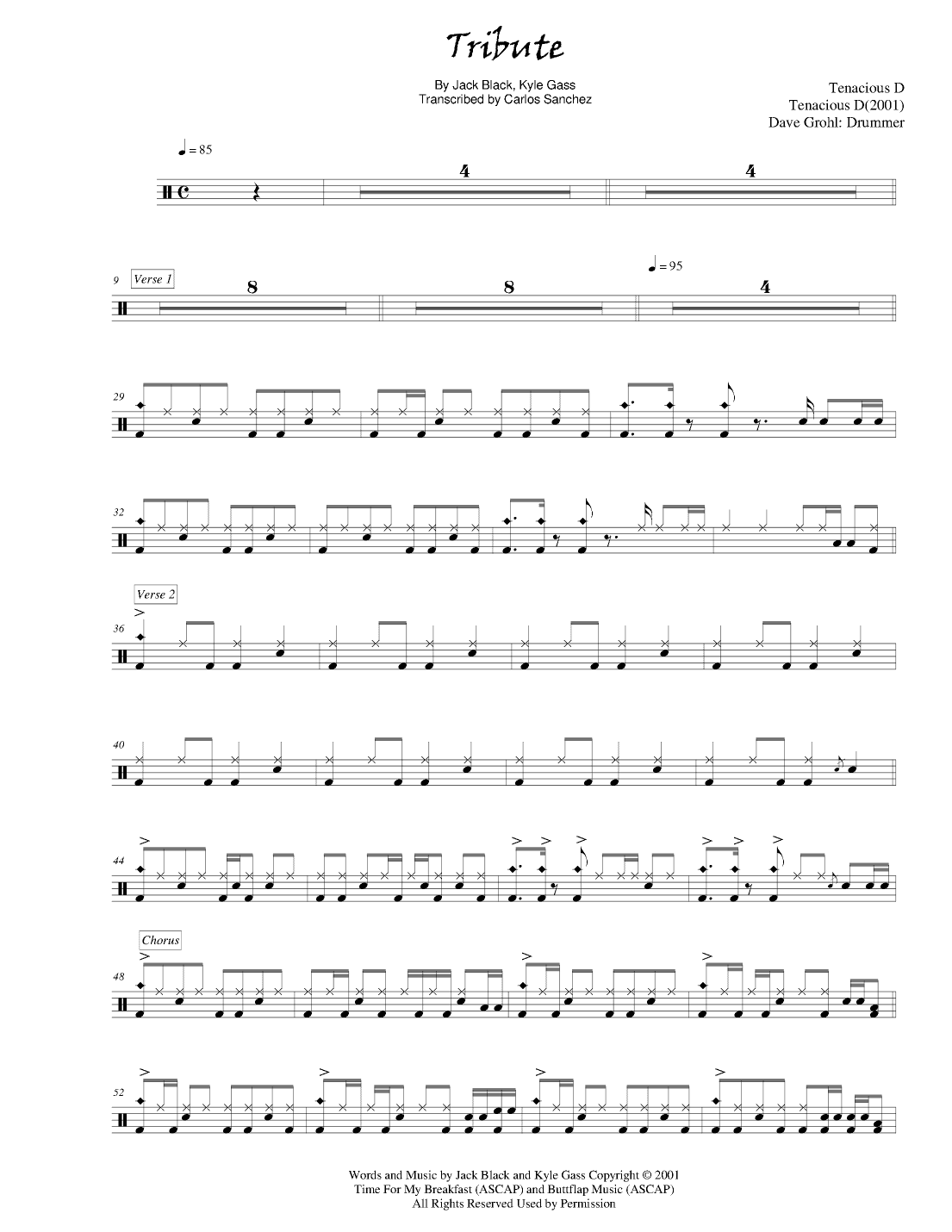 Tribute (arr. Carlos Sanchez)