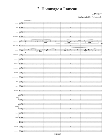 C. Debussy - IMAGES, Book I, #2. Hommage à Rameau, Orchestra Suite, Orchestrated by A. Leytush