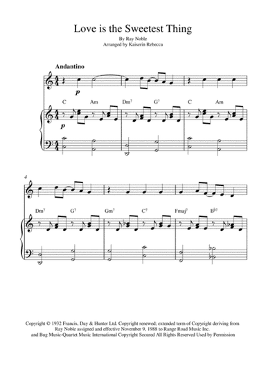 Love Is The Sweetest Thing (arr. Kaiserin Rebecca)