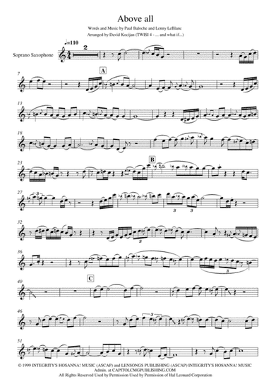 Above All (arr. David Kocijan)