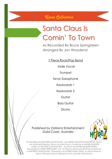 Santa Claus Is Comin' To Town (arr. Jon Woodend)