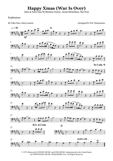 Happy Xmas (war Is Over) (arr. P.H. Damasceno)