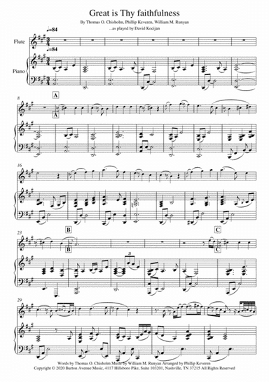 Great Is Thy Faithfulness (arr. David Kocijan)