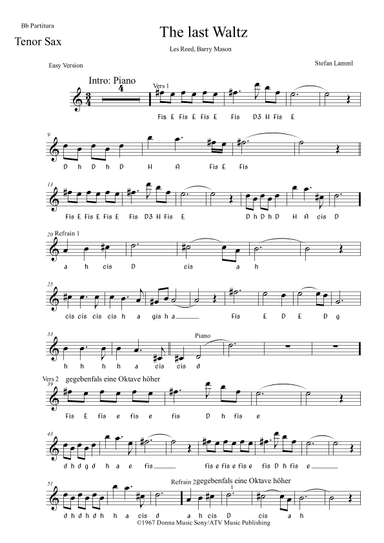 The Last Waltz (arr. Stefan Lamml)