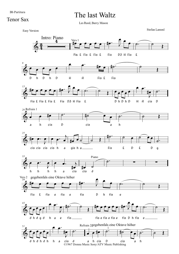 The Last Waltz (arr. Stefan Lamml)