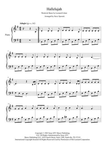 Hallelujah (arr. Steve Sposetti)
