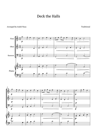 Deck the Halls (arr. André Nusa)