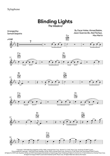 Blinding Lights (arr. Samuel Sequeira)