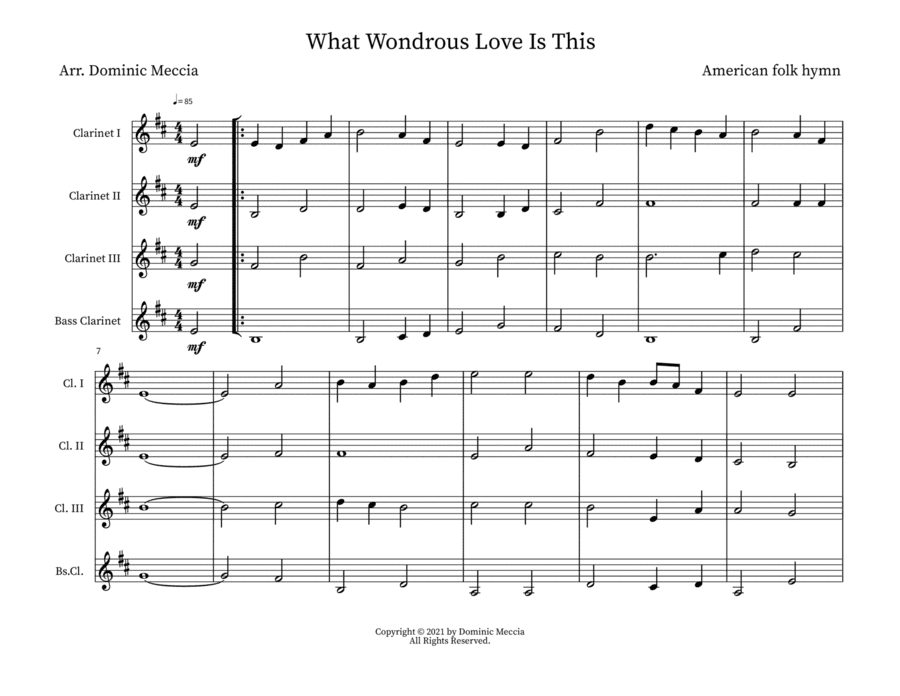 What Wondrous Love Is This (arr. Dominic Meccia)