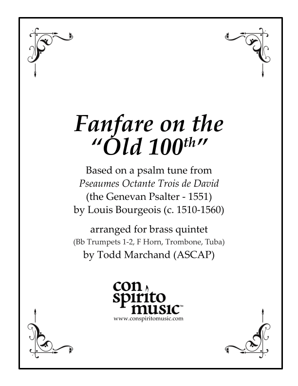 Fanfare on the 'Old Hundredth'" — brass quintet (arr. Todd Marchand (ASCAP))