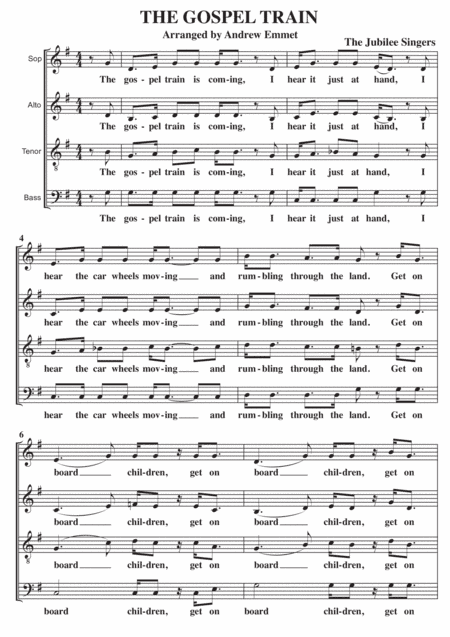 The Gospel Train A Cappella SATB (arr. Andrew Emmet)
