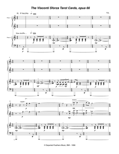 Visconti Sforza Tarot Cards, opus 66 ... Twenty Two Salon Pieces For Two Pianos (1996) 10 Il Vecchio