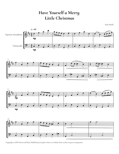 Have Yourself A Merry Little Christmas (arr. Cadenza Editions)